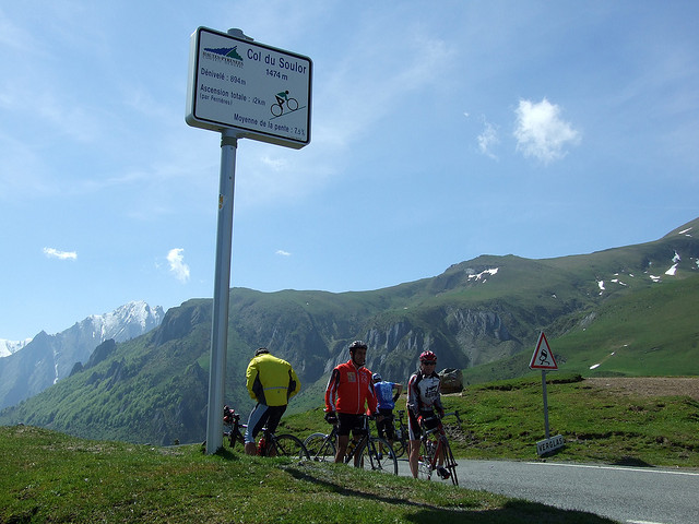 Cyclotourisme au col du Soulor - Tourisme autour de nos gites en val d'Azun dans les Pyrenees